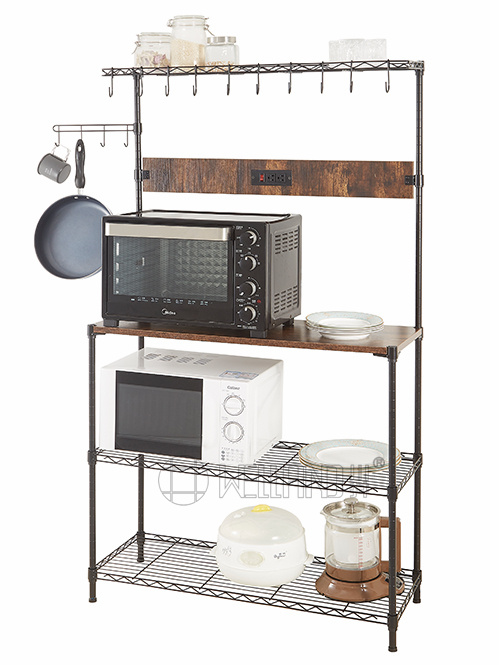 出口品質廚房烘焙架咖啡機架帶插板