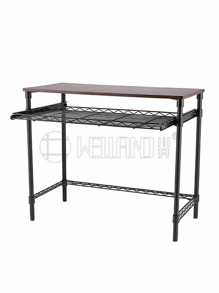 簡易鋼木電腦桌 辦公室辦公桌 新款可拆卸抽屜桌子-川井 (3)